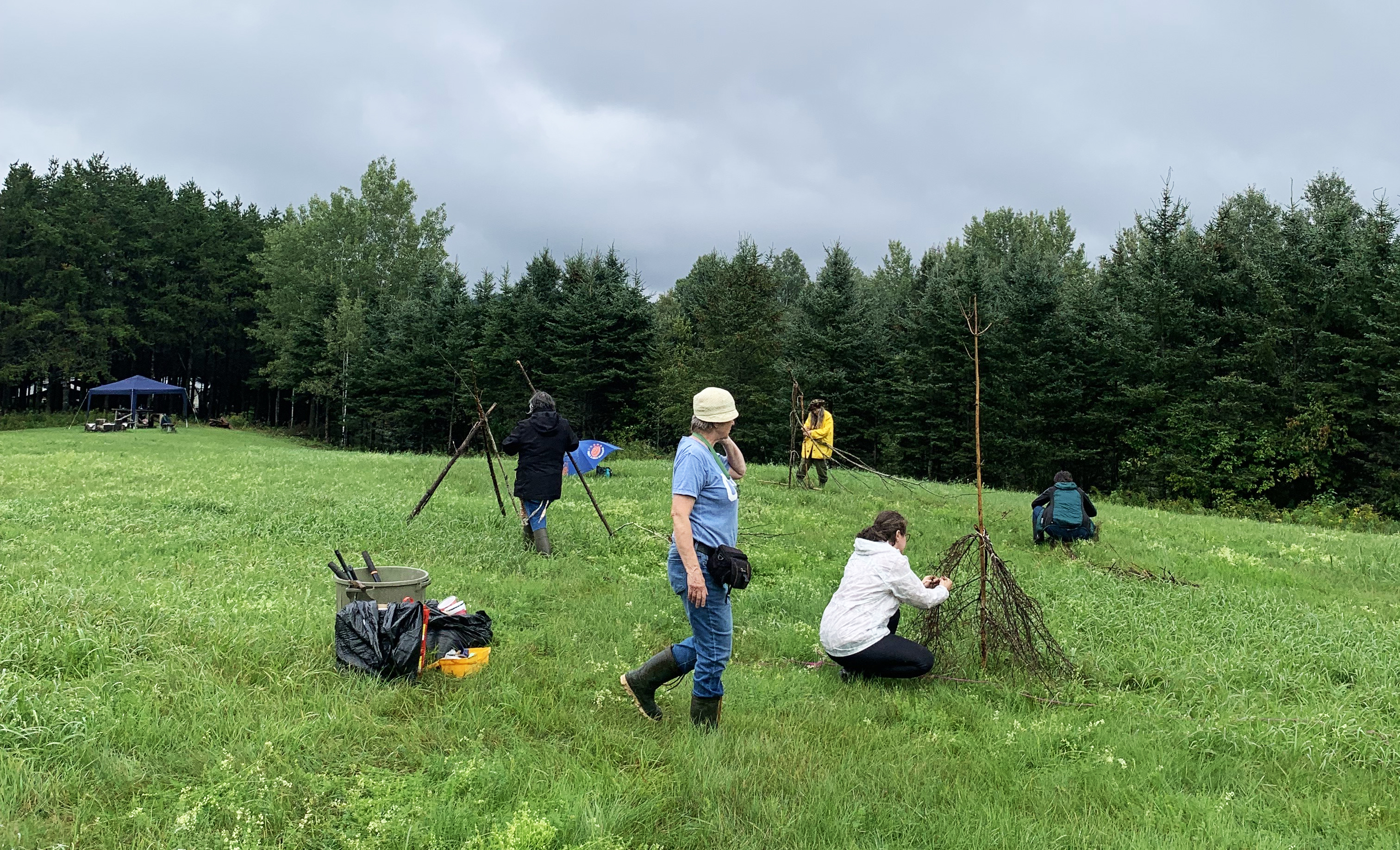 Atelier CHAMP DE VISION , installation des artistes in situ (copy)