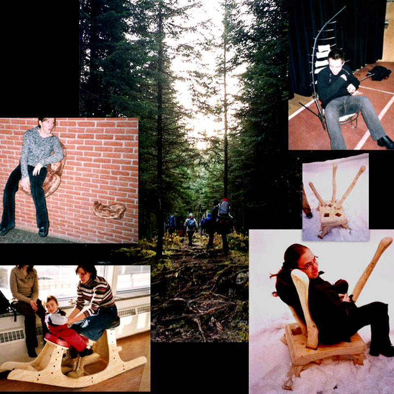 Séminaire Forme pour se reposer, Bac interdisciplinaire en art, cours Mobilier de création UQAC 2008