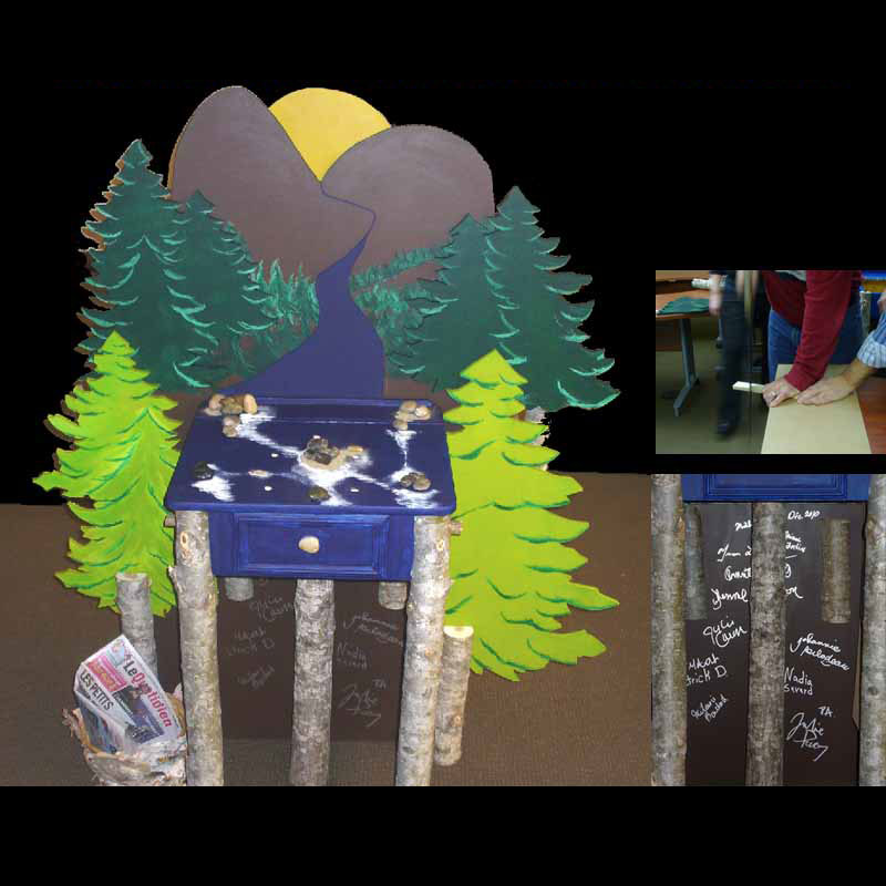 Atelier de création Mobilier cachette, Projet Art au travail MRC FJORD-DU-SAGUENAY 2010