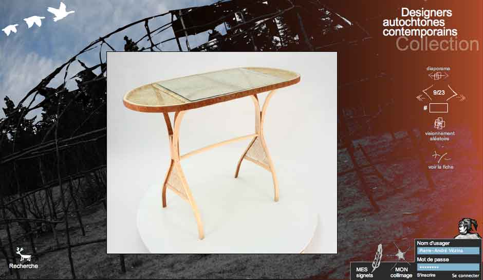 Site internet WWW.ANUTSHISH.COM sur la culture autochtone (détail) 2009